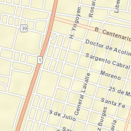 San Javier Street Map