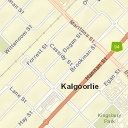 Kalgoorlie Street Map