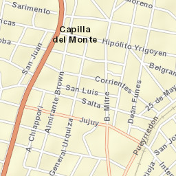 Capilla del Monte Street Map