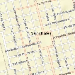 Sunchales Street Map