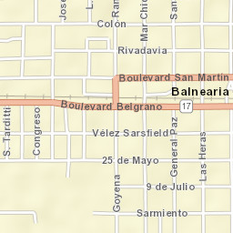 Balnearia Street Map