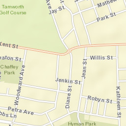 West Tamworth Street Map