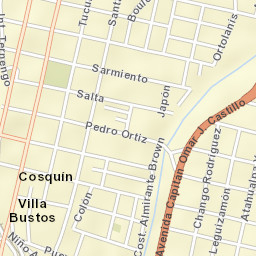 Cosquín Street Map