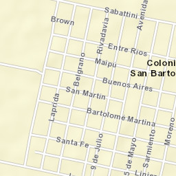 Colonia San Bartolomé Street Map