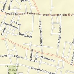 Santa Lucía Street Map