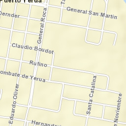 Puerto Yeruá Street Map