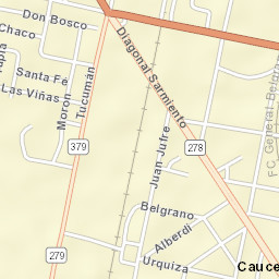 Caucete Street Map