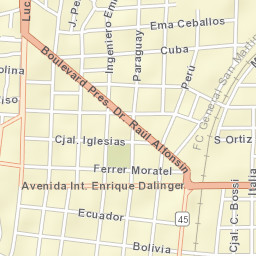 Alta Gracia Street Map