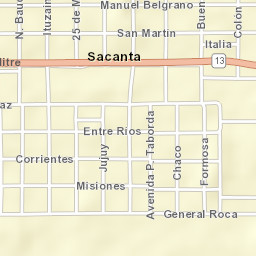 Sacanta Street Map