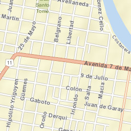 Santo Tomé Street Map
