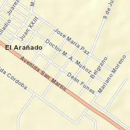 El Arañado Street Map
