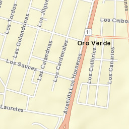 Oro Verde Street Map