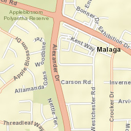 Malaga Street Map