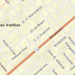 Las Varillas Street Map