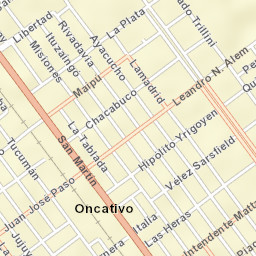 Oncativo Street Map