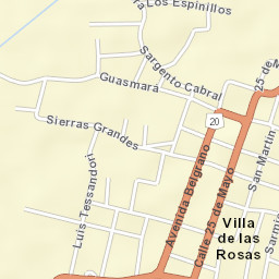 Villa Las Rosas Street Map