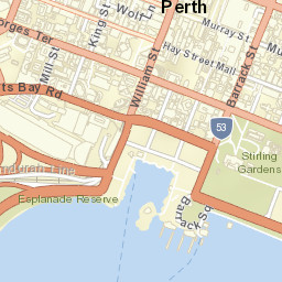 Perth city centre Street Map