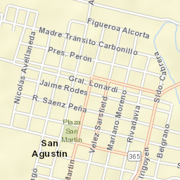 San Agustín Street Map