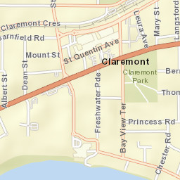 Claremont Street Map