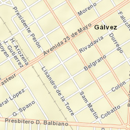 Gálvez Street Map