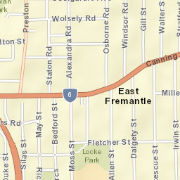 East Fremantle Street Map