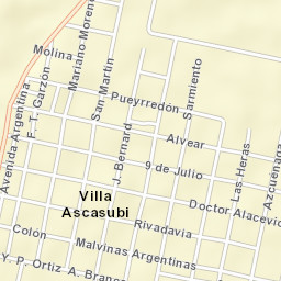 Villa Ascasubi Street Map