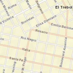 El Trébol Street Map