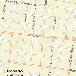 Rosario del Tala Street Map