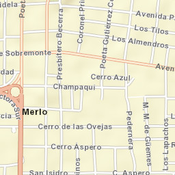Merlo Street Map