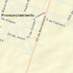 Pronunciamiento Street Map