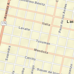 Las Rosas Street Map