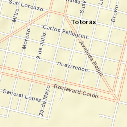 Totoras Street Map