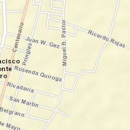 San Francisco del Monte de Oro Street Map