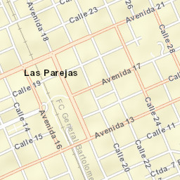 Las Parejas Street Map