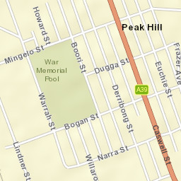 Peak Hill Street Map