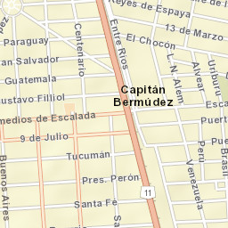 Capitán Bermúdez Street Map