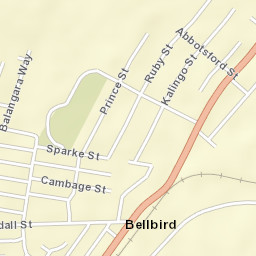 Bellbird Street Map