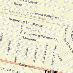 Roldán Street Map