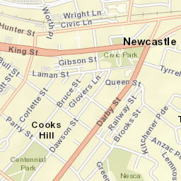Cooks Hill Street Map