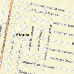 Etruria Street Map