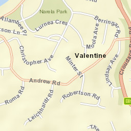 Valentine Street Map