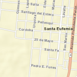 Santa Eufemia Street Map