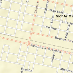 Monte Maíz Street Map