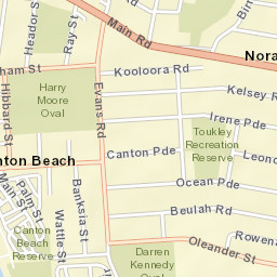Canton Beach Street Map