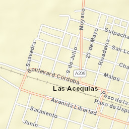 Las Acequias Street Map