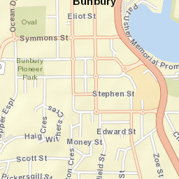 Bunbury Street Map