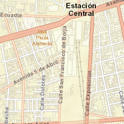 Estación Central Street Map