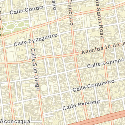 Santiago Street Map
