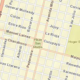 Villa Mercedes Street Map