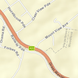 Hazelbrook Street Map
